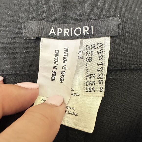 Apriori Escada Group Womens Black Stretch Pants Leggings Sz 8 - Picture 6 of 12